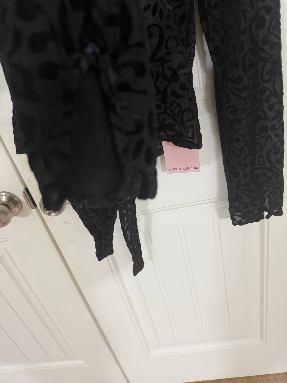 Brand New With Tags Avec Les Filles Black Sheer Bodysuit